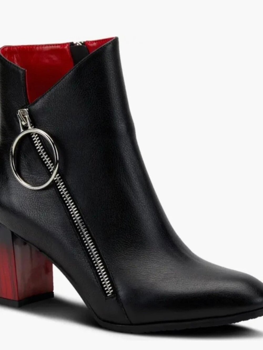 AZURA BY SPRING STEP Fabulosa Boots Black Zipper NWOB 8.5